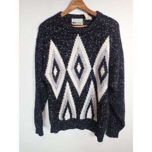 Impromptu Vintage Sweater Black Medium 36 80s 90s Diamond Sequins Winter